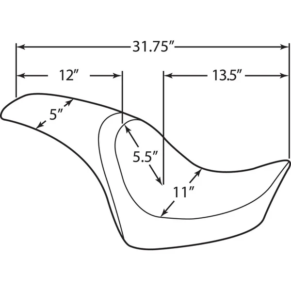Drag Specialties Predator Seat for 2006-2017 Harley Softail FXST/FLSTSB/FLSTF- Smooth - Image 3