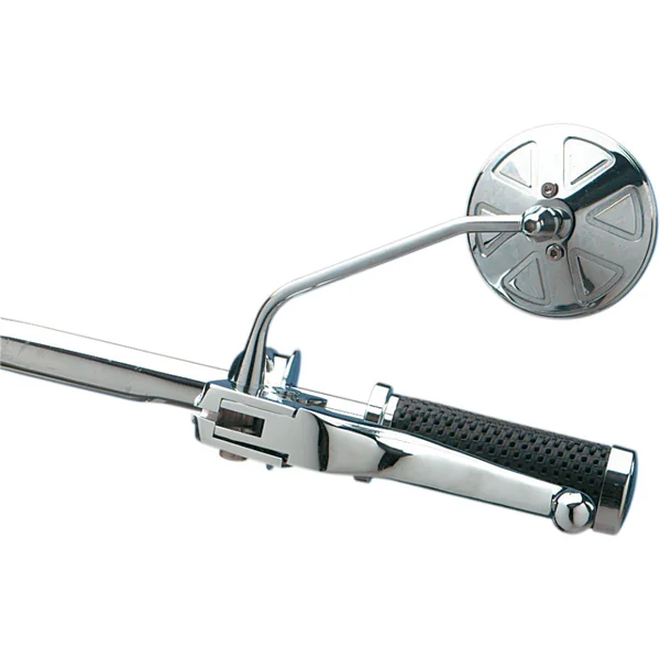 Drag Specialties Round Series Mirror for Harley - Thin Stem