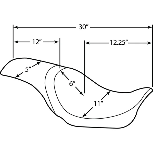 Drag Specialties Solar Reflective Predator Seat for 1996-2003 Harley Dyna - Smooth - Image 3
