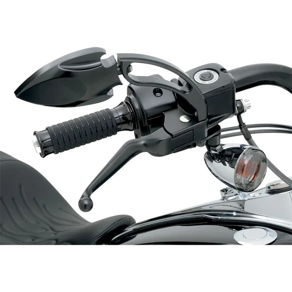 Drag Specialties Wide Blade Hand Levers for 1996-2016 Harley* - Matte Black - Image 2