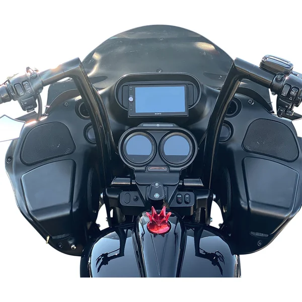 Fat Baggers 1-1/2" Flat Top EZ Install 16" Handlebars for 2008-2013 Harley FLHR/FLTR - Black - Image 4