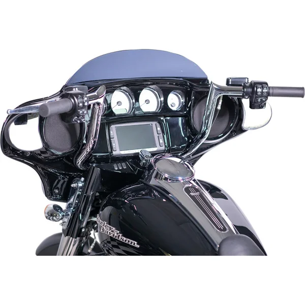Fat Baggers 1-1/4" EZ Install Pointed Top 12" Handlebars for 1986-2019 Harley Touring - Chrome - Image 4