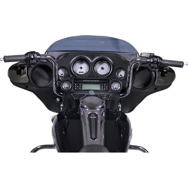 Fat Baggers 1-1/4" EZ Install Round Top 12" Handlebars for 1986-2019 Harley Touring - Chrome - Image 3