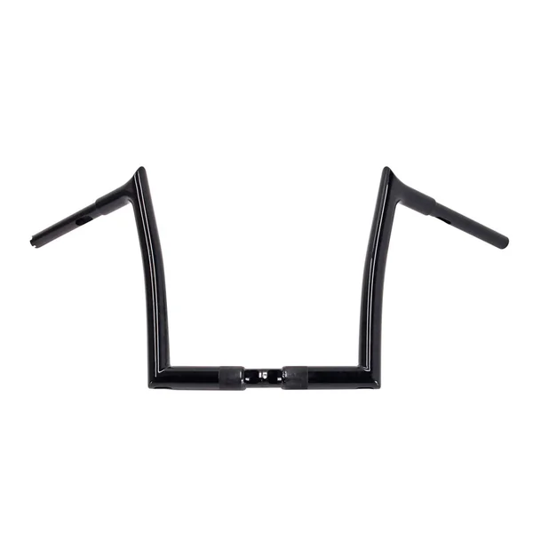 Fat Baggers, Inc.® (FBI) Pointed-Top Series Black 12" Handlebars with 1-1/4" Clamp for 1986-2018 Road King & Heritage Softail FLHR, FLST and 1999-2013 Road Glide FLTR Models (Except Springers) - Made In USA