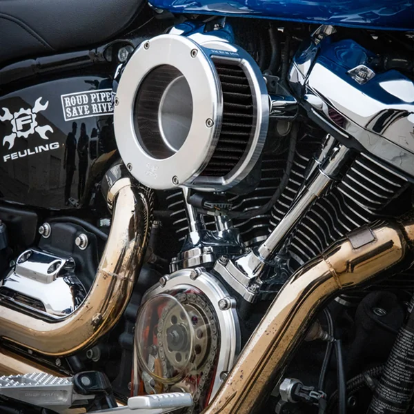 Feuling BA Air Cleaner Kit for 2017-2024 Harley M8 - Raw Clear Cover - Image 3