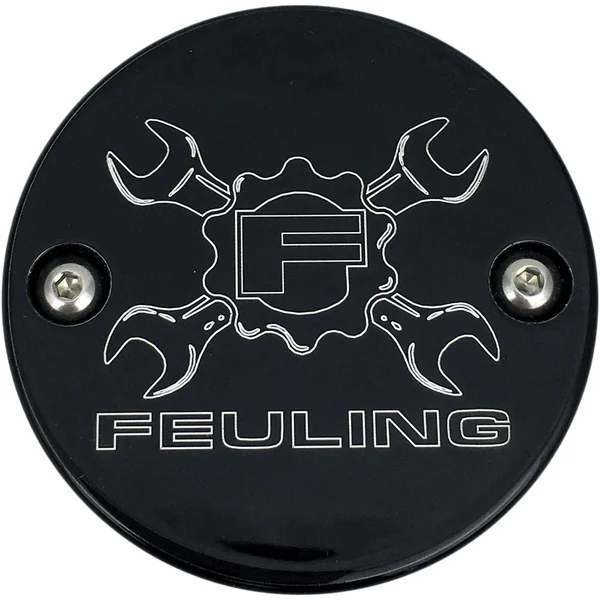 Feuling Gear Cross Logo Points Cover for 2017-2024* Harley M8 - Black/Machined