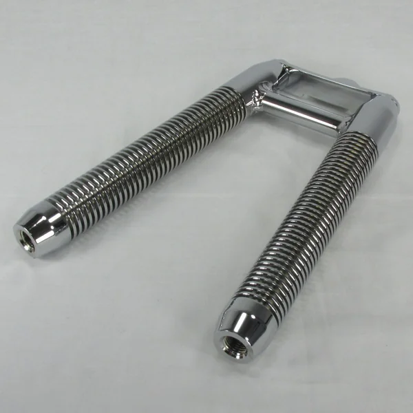 Finned Billet Oil V-Cooler for MOST Harley Models - Bolts to Down tubes - Chrome Finish - Motorcycle Custom Chopper Bobber - Image 4