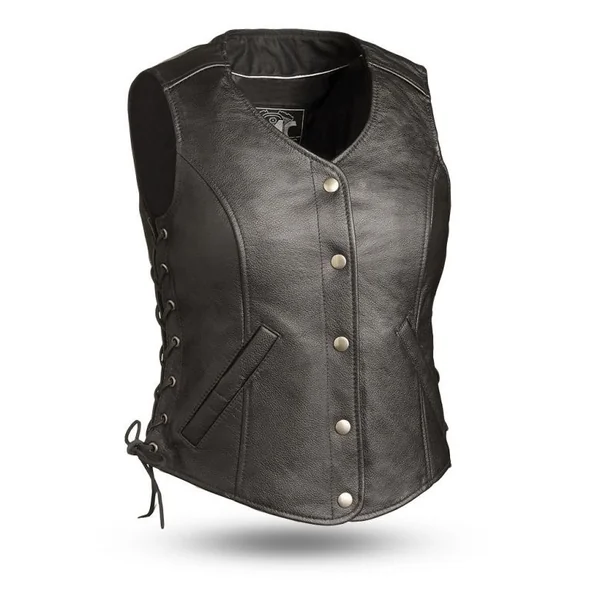First Manufacturing Womens Honey Badger Leather Vest