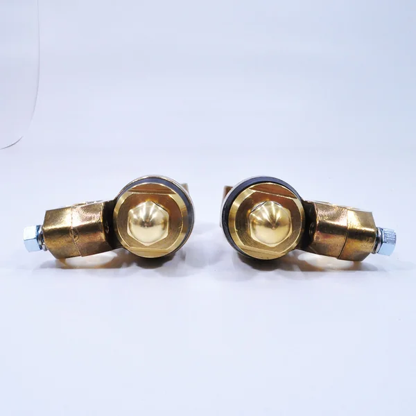 Flanders 2” Brass Dog Bone Risers for 1” Handlebars - Fits 1941-1948 Harley Davidson FL Springer Models - Image 2