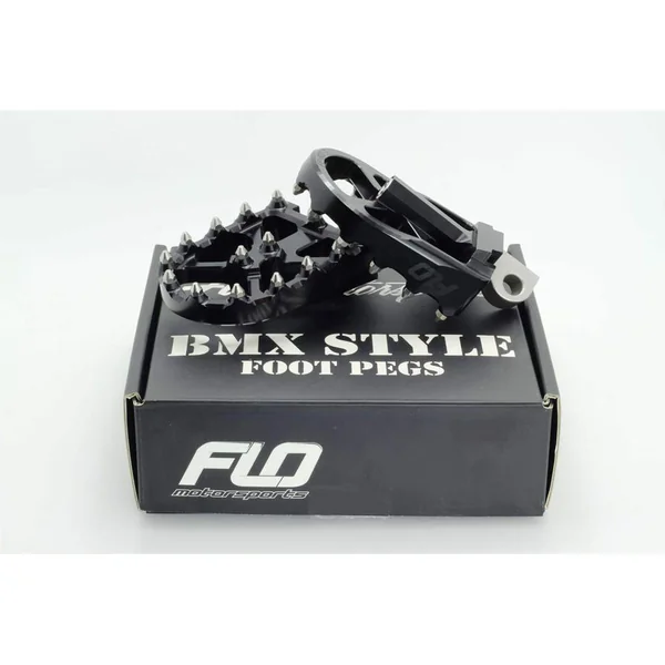 Flo Motorsports BMX Style Foot Pegs for Harley - Black - Image 6
