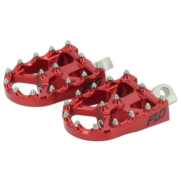 Flo Motorsports BMX Style Foot Pegs for Harley - Red - Image 2
