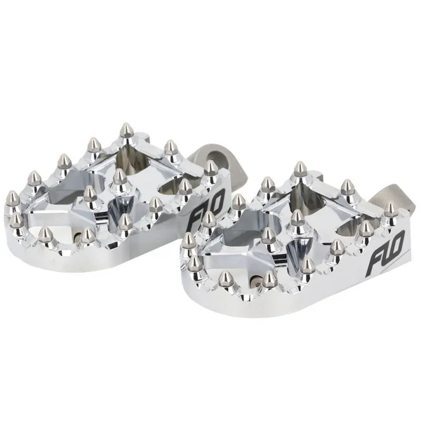 Flo Motorsports Moto Style Foot Pegs for Harley - Chrome - Image 2
