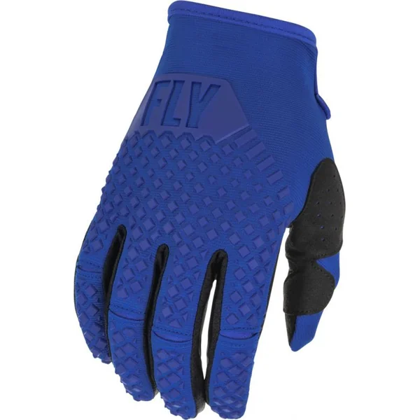 Fly Racing Kinetic Diamond Plate Blue Gloves