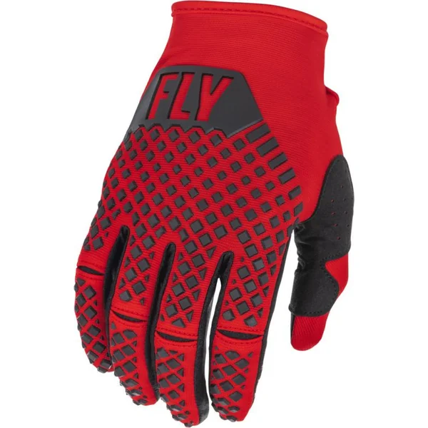 Fly Racing Kinetic Diamond Plate Red/Black Gloves