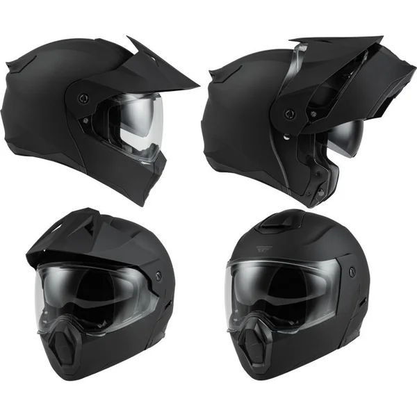 Fly Racing Odyssey Solid Matte Black Modular Helmet