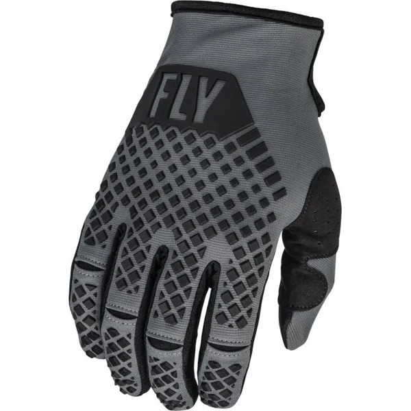 Fly Racing Youth Kinetic Diamond Plate Black/Grey Gloves