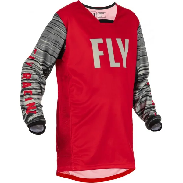 Fly Racing Youth Kinetic Wave Red Jersey