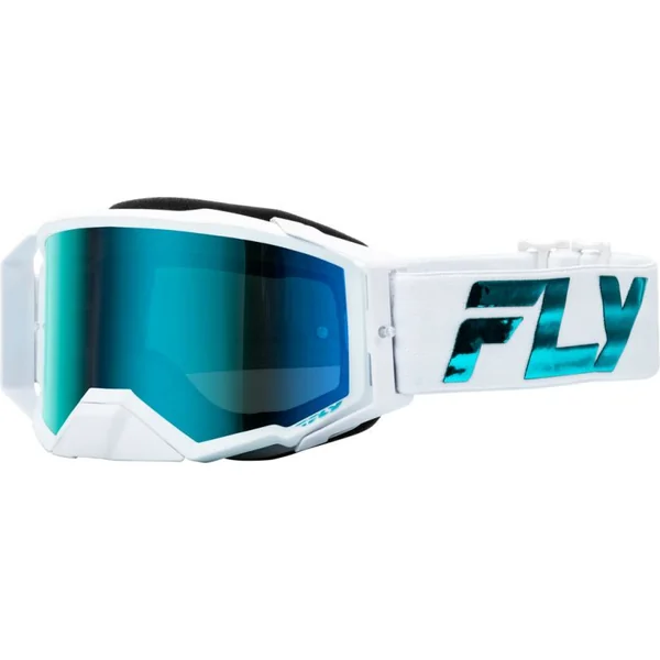 Fly Racing Zone Elite 2025 White Block Logo Goggles
