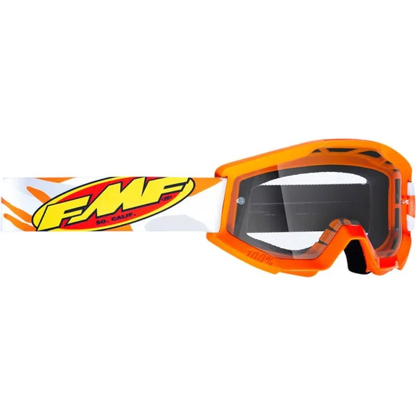 FMF PowerCore Assault Org/Grey Goggles by 100 Percent