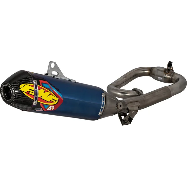 FMF Racing® Titanium/Carbon Fiber Factory 4.1 RCT Exhaust System with MegaBomb Header/Head Pipe - Anodized Blue for 2020 Yamaha YZ450F 044461