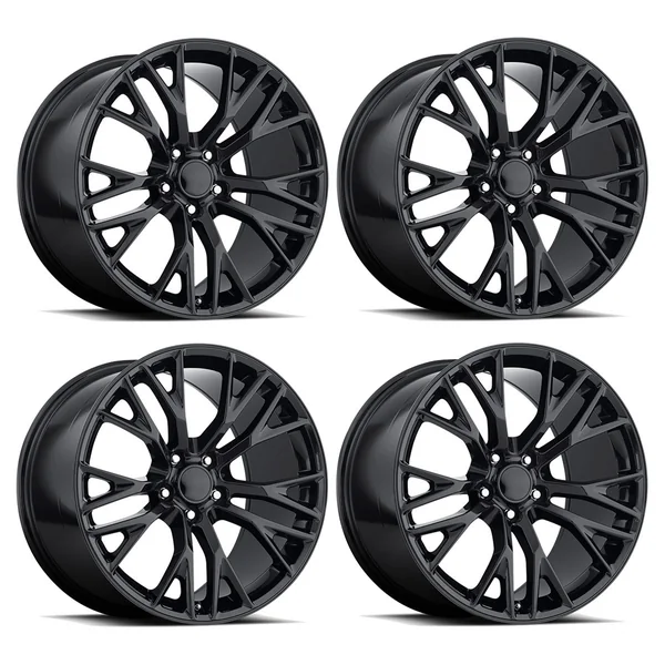 FR 22 Z06 Replica Wheel Set, Gloss Black, 19x10 & 20x122006-2019 Corvette ZR1, Z06 & Grand Sport