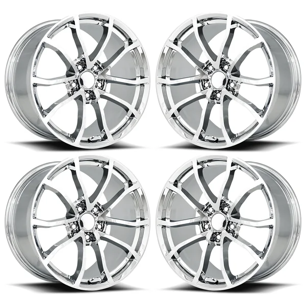 FR 25F C6 Cup Replica Wheel Set, 19x10 & 20x12, Chrome2006-2019 Corvette Z06, ZR1 & Grand Sport