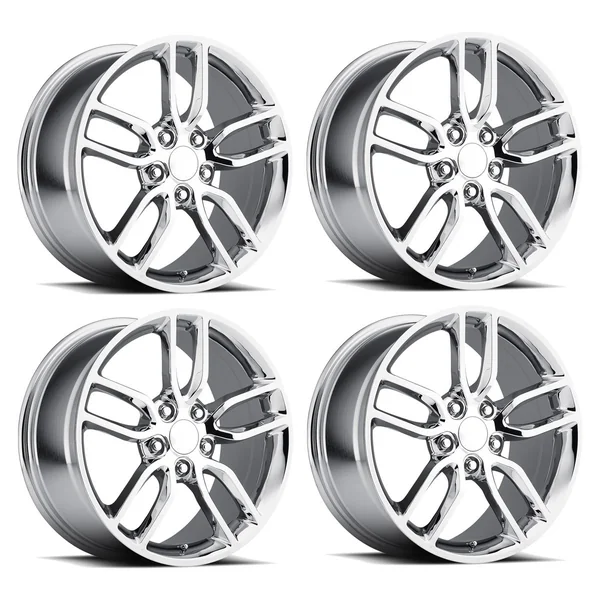 FR 26 Z51 Replica Wheel Set, Chrome, 18x8.5 & 19x102005-2019 Corvette Stingray