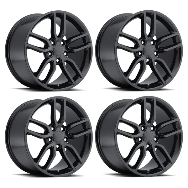 FR 26 Z51 Replica Wheel Set, Gloss Black, 19x8.5 & 20x102005-2019 Corvette Stingray