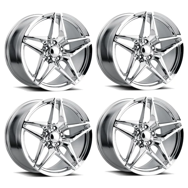 FR 29 C7 ZR1 Replica Wheel Set, Chrome, 19x10 & 20x122006-2019 Corvette ZR1, Z06 & Grand Sport