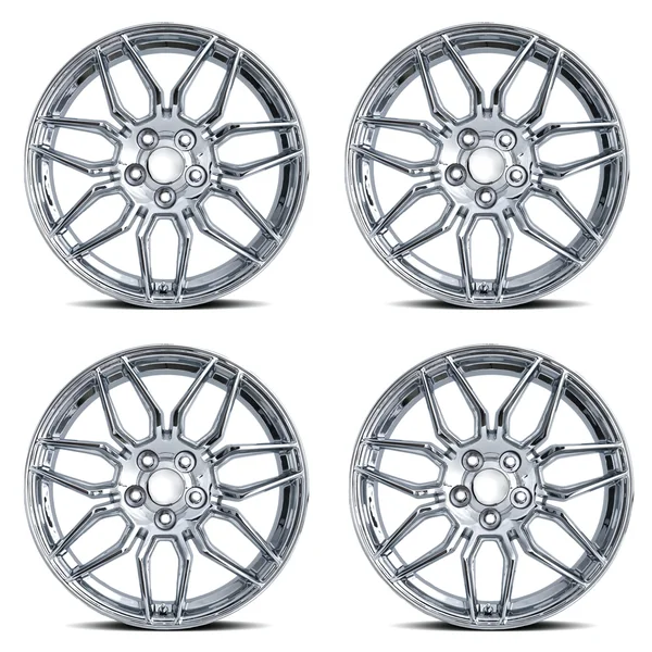 FR 401F C8 Z06 Replica Wheel Set, Chrome, 19x8.5 & 20x102005-2019 Corvette Stingray