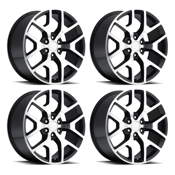 FR 44 Honeycomb Replica Wheel Set, Black Machine Face, 20x92014-2026 Silverado & GMC Sierra 1500