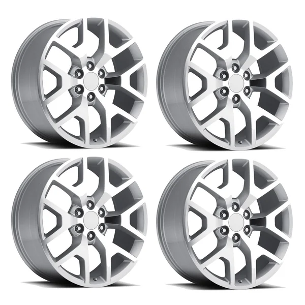 FR 44 Honeycomb Replica Wheel Set, Silver Machine Face, 20x92014-2026 Silverado & GMC Sierra 1500