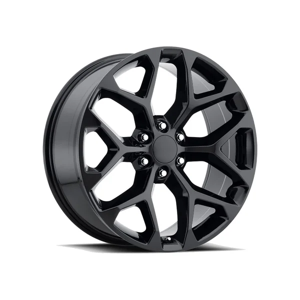 FR 59 Snowflake Replica Wheel Set, Gloss Black, 20x92014-2026 Silverado & GMC Sierra 1500 - Image 2