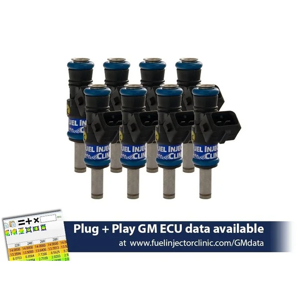 Fuel Injector Clinic 130lb Injectors (Set of 8)2006-2013 Corvette & 2010-2015 Camaro SS, ZL1 & Z28