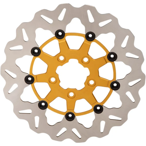 GBrakes 11.5" Full-Floating Wave Front Brake Rotor for 2000-2014 Harley* - Gold