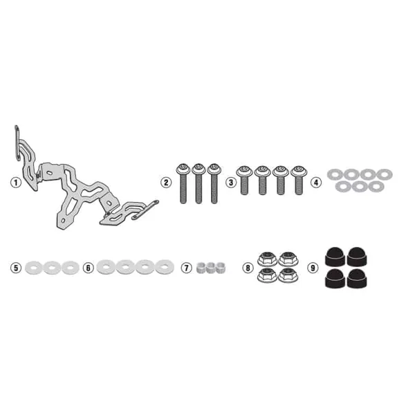 GIVI A5104A Windshield Fitting Kit To Mount 5104S Windscreen on BMW S1000R ’14-’19