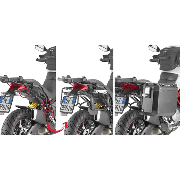 GIVI PLOR7412CAM ONE-FIT Side Carriers for Select Ducati Motorcycles
