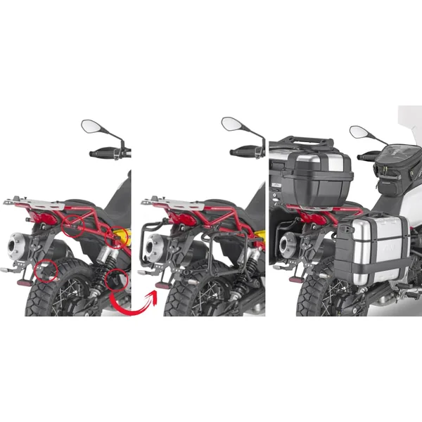 GIVI PLOR8203MK ONE-FIT Side Carriers for Moto Guzzi V85 TT ’20