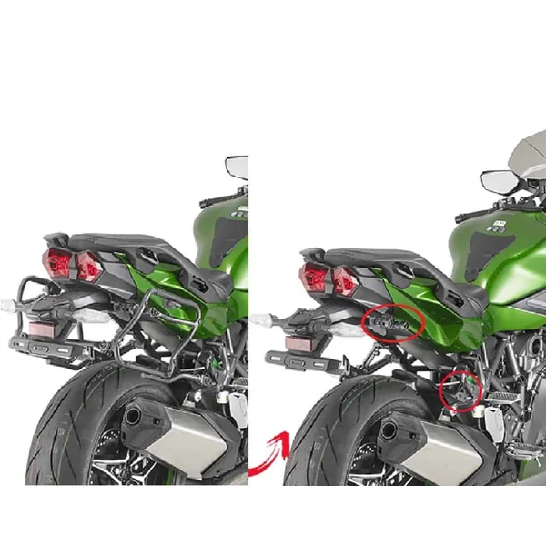 GIVI PLXR4123 Tubular Side Carriers For Kawasaki Ninja H2 SX ’19-’21 - Image 2