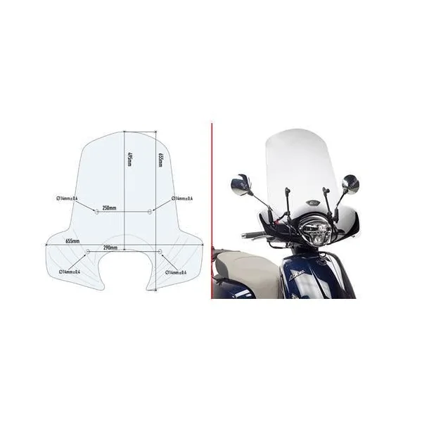 GIVI Screen Blade for Kymco Like 125 ’09-12