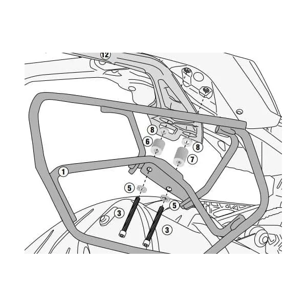 GIVI Soft Saddlebag Holders for BMW G310R ’17-’22 – Fits Easylock Side Bags & Other Luggage