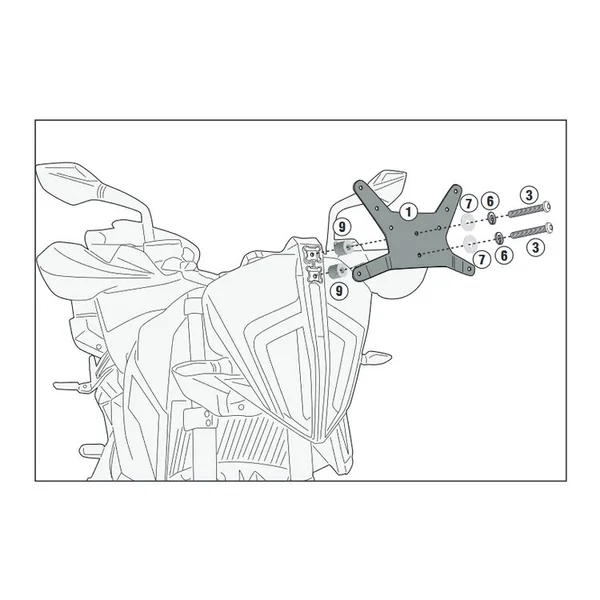 Givi WINDSHIELD FIT KIT To Mount 7710D / 7710DT For KTM 790 Adv R, 390 Adv, KTM 890 Adventure
