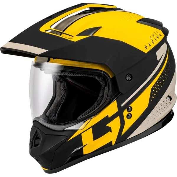 GMax GM11 Decima Yellow ADV Helmet