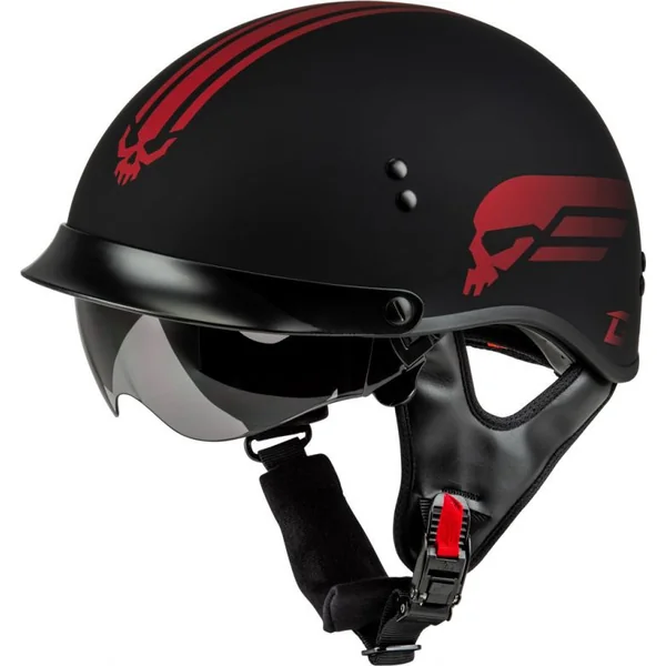 GMax HH65 Retibution Half Helmet with Peak