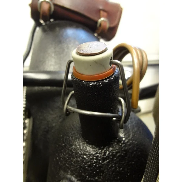 “Grolsch” Style Oil Bag Tank Filler Neck w/ Ceramic Clasp Cap - Steel - Image 8