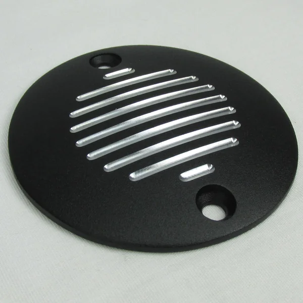 Grooved 2-Hole Vertical Evolution Points Cover - Black. Fits 1970-2003 Harley Davidson XL, 1984-1999 FLT, FXST, Sportster, EVO and More - Image 5