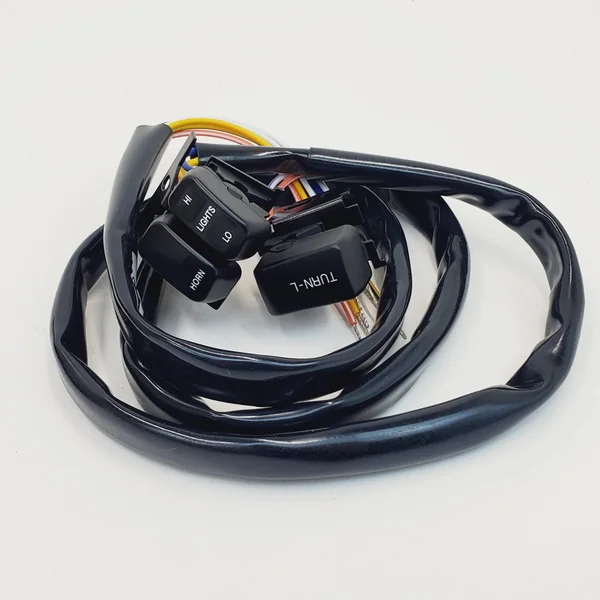 Handlebar Wiring Harness Kit with BLACK Switches for 1996-2006 Harley Touring, Softail, Dyna, V-Rod, FXR & Sportster – With Hardware, Zip-ties, Heat Shrink, Molex Connectors, Wiring Diagram – 48” Long - Image 2