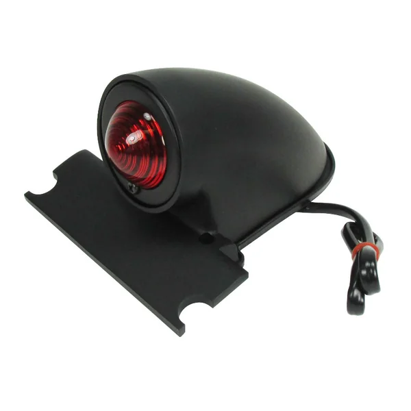 HardDrive Satin Black Sparto Tail Light with Mounting Hardware - 12 Volt Dual Filament Bulb