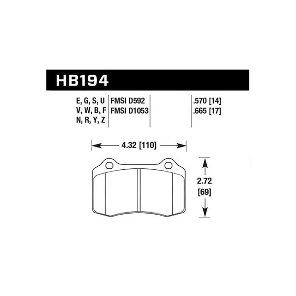 Hawk DTC-30 Brake Pads, Rear2010-2024 Camaro SS, ZL1 & ZL1/1LE - Image 3