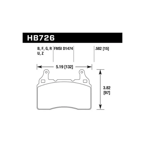 Hawk DTC-70 Brake Pads, Front2010-2024 Camaro SS & 2014-2019 C7 Corvette Stingray - Image 3